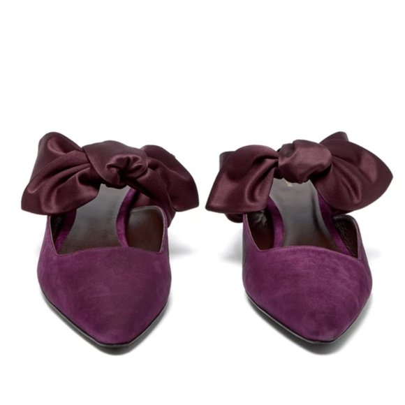 THE ROW Coco bow-embellished suede mules - Picture 2 of 12